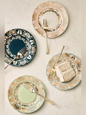 The Met x Anthropologie Assorted Stoneware Dessert Plates, Set of 4
New